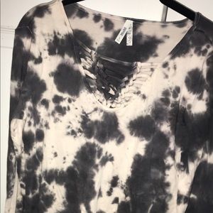 Long sleeve tie dye shirt